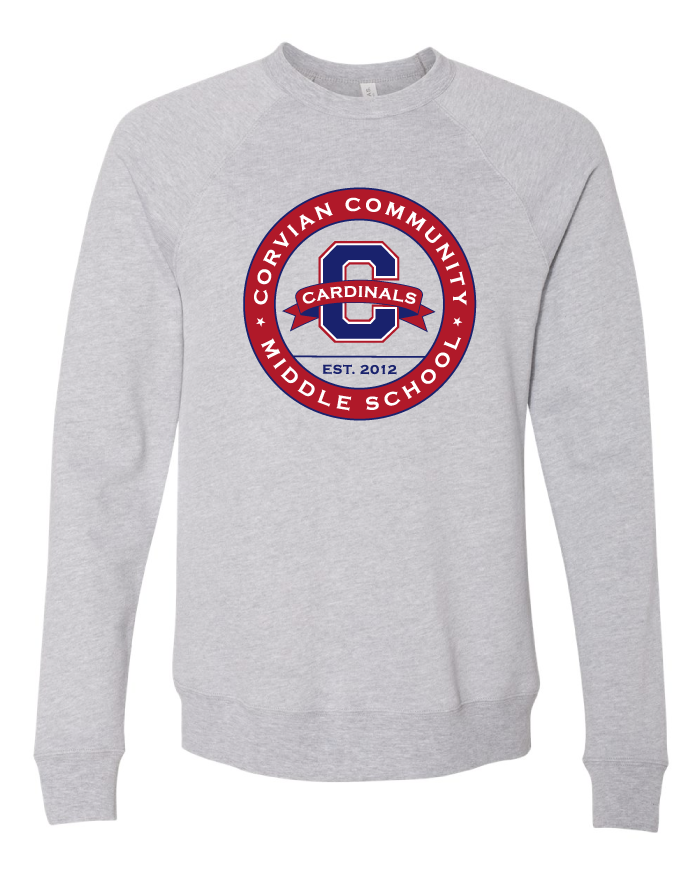 Corvian Middle School Seal Raglan Sweatshirt