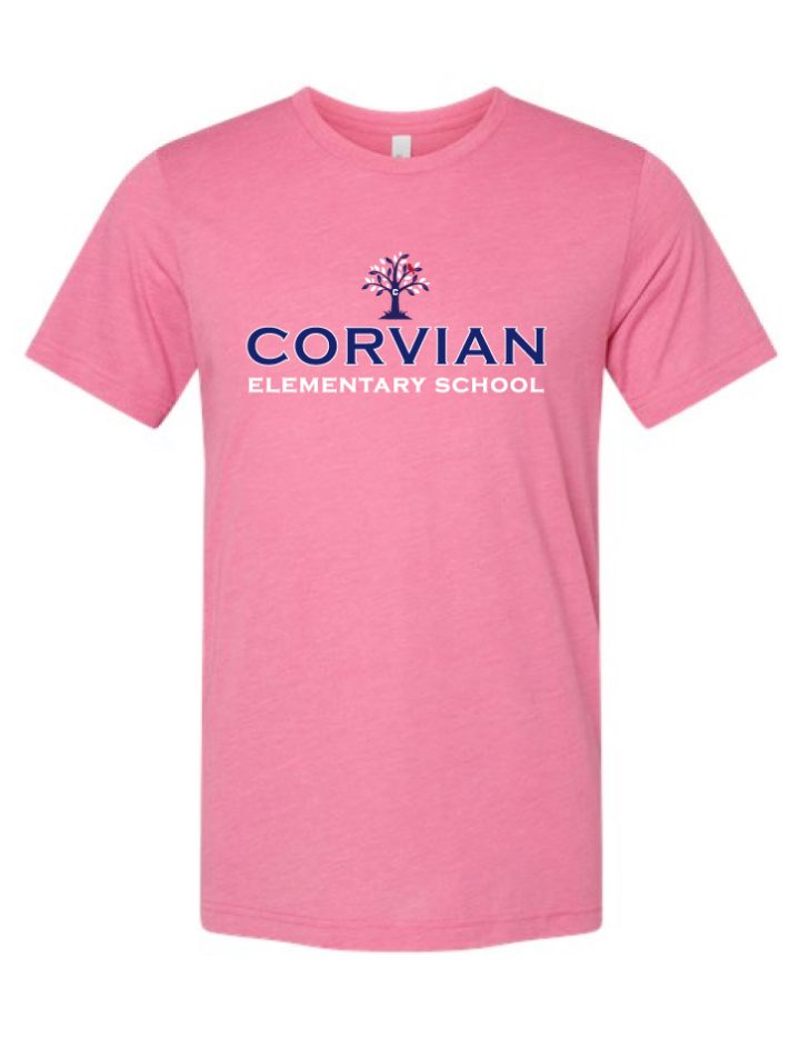 Corvian Pink Tri-blend Short Sleeve Elementary